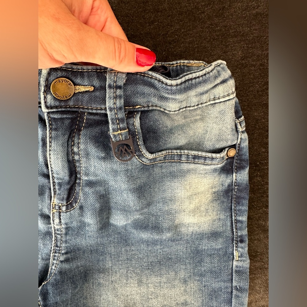Mayoral Boys Jeans Denim Shorts Size 7 or 122cm Designed in Spain - Picture 2 of 10